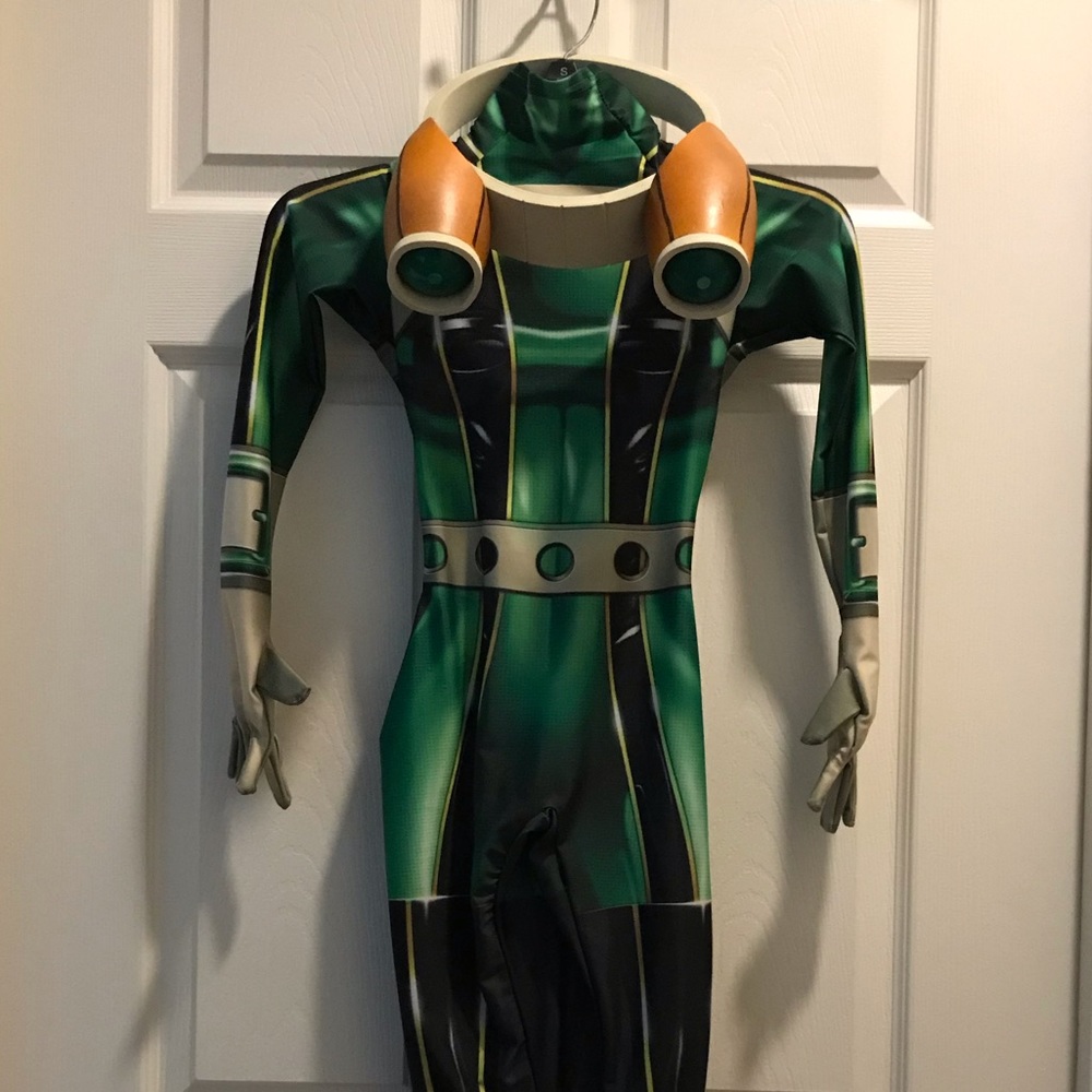 MHA Tsuyu Asui (Froppy) kids cosplay costume- head piece included!!